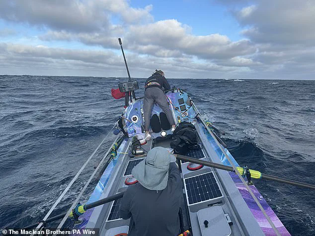 Scottish brothers survive storm during Pacific rowing journey to raise funds for clean water