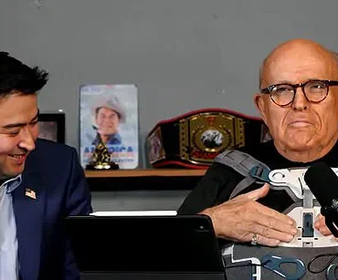 Rudy Giuliani Returns to His Show in Upper Body Brace After Car Crash, Quips About Possible Permanence